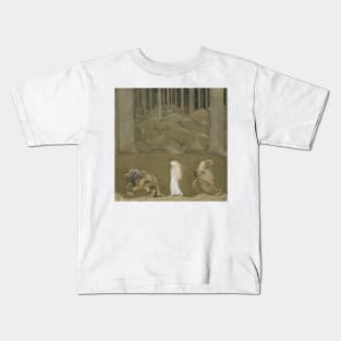 The Princess and the Trolls by John Bauer Kids T-Shirt